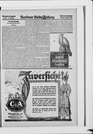 Berliner Volkszeitung on Sep 5, 1915