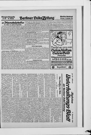 Berliner Volkszeitung vom 08.09.1915