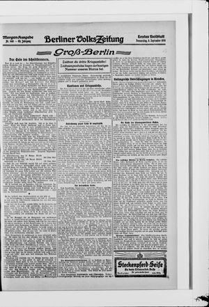 Berliner Volkszeitung vom 09.09.1915