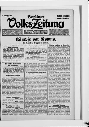 Berliner Volkszeitung vom 11.09.1915