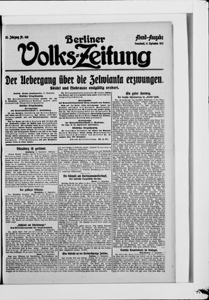 Berliner Volkszeitung vom 11.09.1915