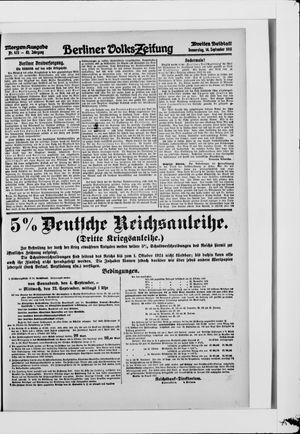 Berliner Volkszeitung vom 16.09.1915