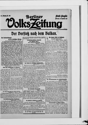 Berliner Volkszeitung vom 22.09.1915