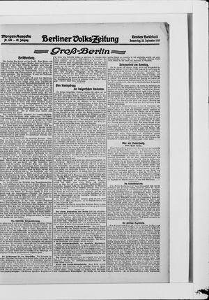 Berliner Volkszeitung vom 23.09.1915