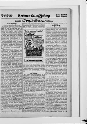 Berliner Volkszeitung vom 26.09.1915
