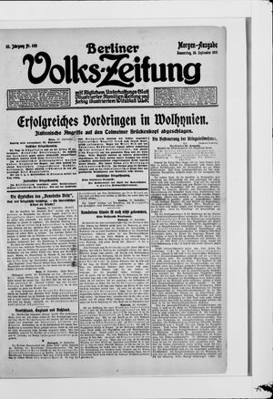 Berliner Volkszeitung on Sep 30, 1915