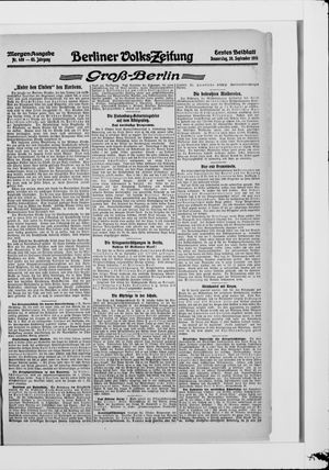 Berliner Volkszeitung on Sep 30, 1915