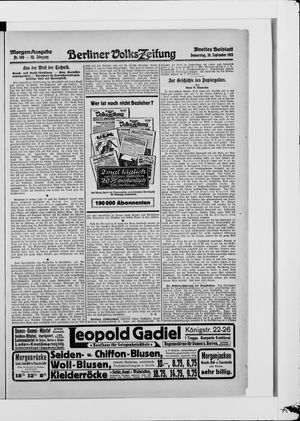 Berliner Volkszeitung vom 30.09.1915