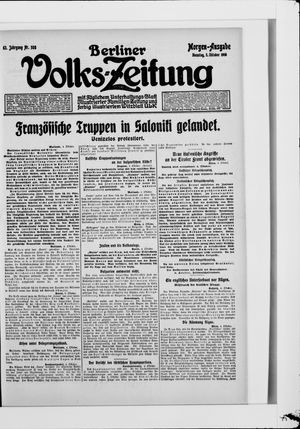 Berliner Volkszeitung vom 05.10.1915