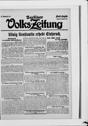 Berliner Volkszeitung vom 06.10.1915