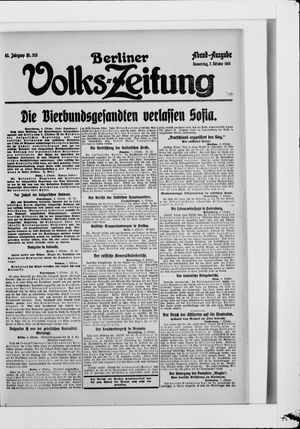 Berliner Volkszeitung vom 07.10.1915