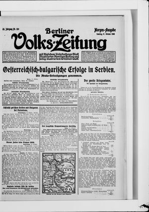 Berliner Volkszeitung vom 17.10.1915