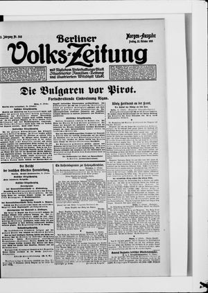 Berliner Volkszeitung vom 22.10.1915