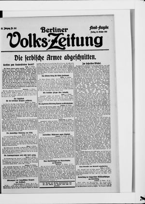 Berliner Volkszeitung vom 22.10.1915