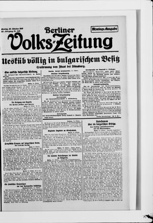 Berliner Volkszeitung vom 25.10.1915