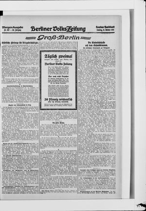 Berliner Volkszeitung vom 31.10.1915