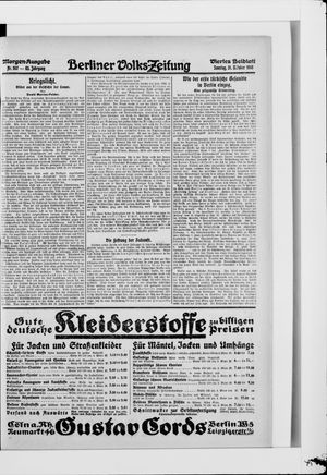 Berliner Volkszeitung vom 31.10.1915