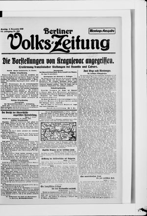 Berliner Volkszeitung vom 01.11.1915