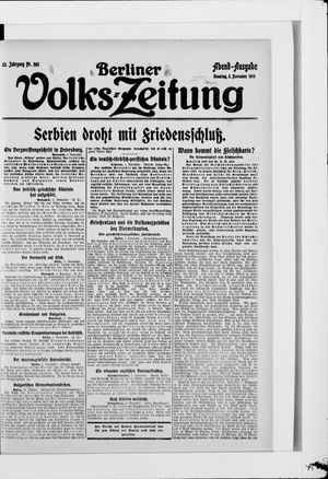 Berliner Volkszeitung vom 02.11.1915