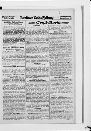 Berliner Volkszeitung vom 09.11.1915