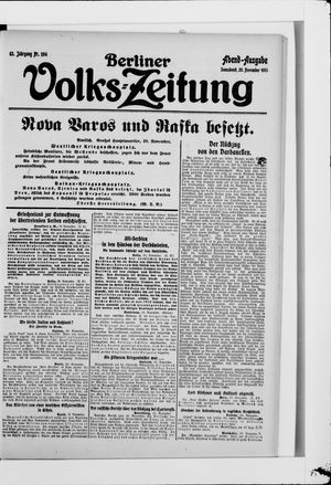 Berliner Volkszeitung on Nov 20, 1915