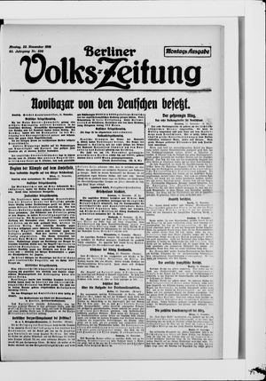 Berliner Volkszeitung vom 22.11.1915