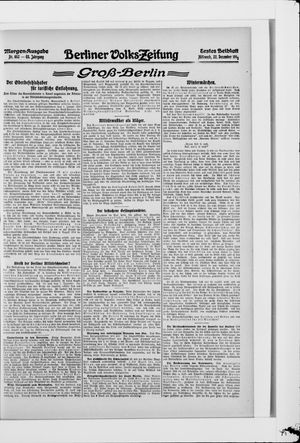 Berliner Volkszeitung vom 22.12.1915