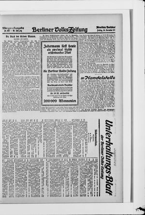 Berliner Volkszeitung vom 24.12.1915