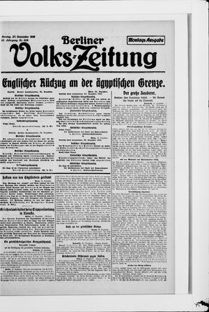 Berliner Volkszeitung vom 27.12.1915