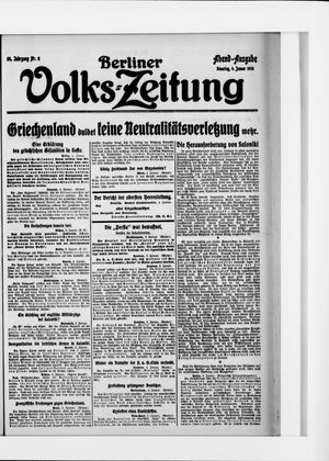 Berliner Volkszeitung on Jan 4, 1916