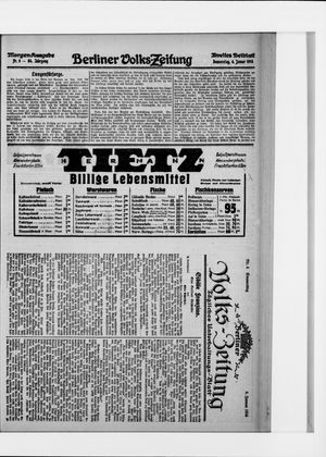 Berliner Volkszeitung vom 06.01.1916