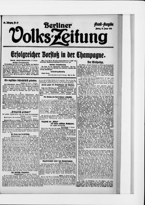 Berliner Volkszeitung on Jan 10, 1916