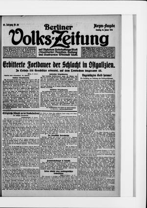 Berliner Volkszeitung vom 16.01.1916