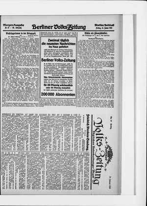 Berliner Volkszeitung on Jan 21, 1916