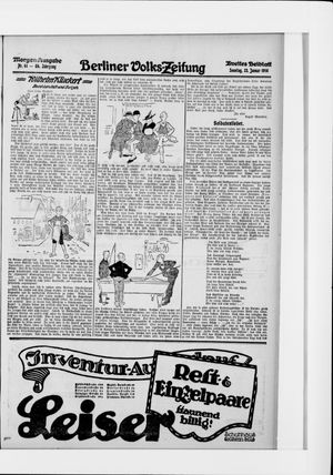 Berliner Volkszeitung on Jan 23, 1916