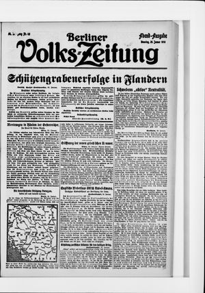 Berliner Volkszeitung vom 25.01.1916