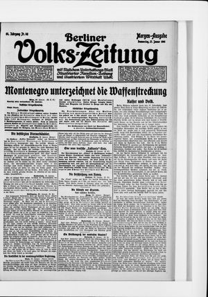 Berliner Volkszeitung on Jan 27, 1916