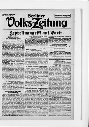Berliner Volkszeitung vom 31.01.1916