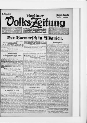 Berliner Volkszeitung vom 03.02.1916
