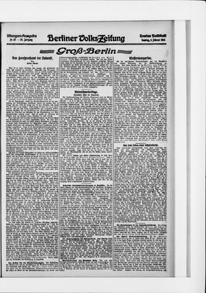 Berliner Volkszeitung vom 06.02.1916