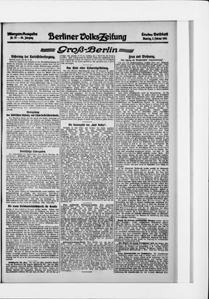 Berliner Volkszeitung vom 08.02.1916