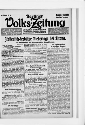 Berliner Volkszeitung vom 10.02.1916