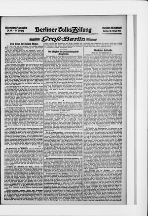 Berliner Volkszeitung on Feb 13, 1916