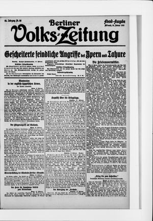 Berliner Volkszeitung vom 16.02.1916