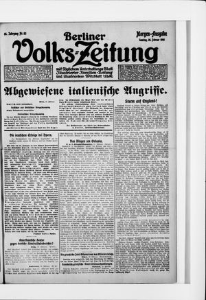 Berliner Volkszeitung on Feb 20, 1916