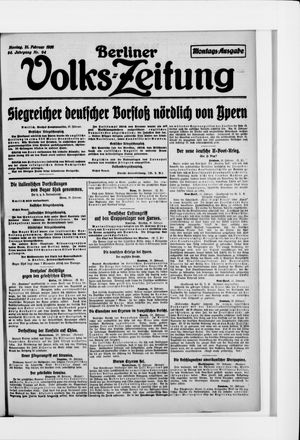 Berliner Volkszeitung vom 21.02.1916