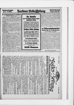 Berliner Volkszeitung on Feb 22, 1916