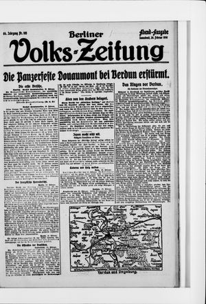 Berliner Volkszeitung on Feb 26, 1916