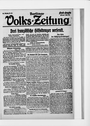 Berliner Volkszeitung on Mar 1, 1916