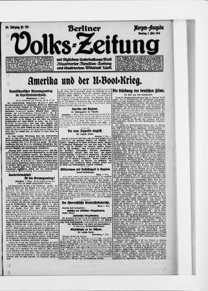 Berliner Volkszeitung vom 07.03.1916